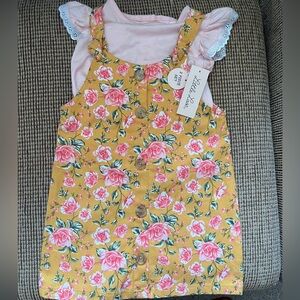 Little Lass Pink and Yellow Floral Dress